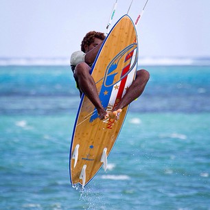 Mitu really, really loves his new board. #mauritius photo by @paullangphoto