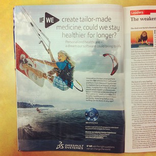 @airushkites and @slingshotkite spotted in an ad for medical software in the current issue of The Economist. This makes us feel weird.