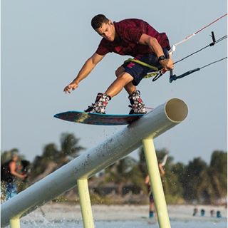  If anyone can struggle through food poisoning just to get the shot it's @craigcunningham. Read about the @northkiteboarding team's daunting Venezuelan kite park endeavor on our site. Photo: @tobybromwich 